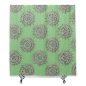 Groen en roze Mandala Shower Curtain Douchegordijn