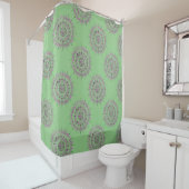 Groen en roze Mandala Shower Curtain Douchegordijn (In situ)