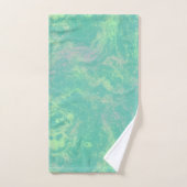 groen en roze Marmer abstract Bad Handdoek (Handdoek)
