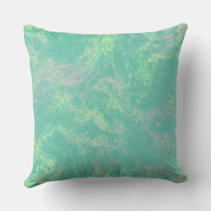 groen en roze Marmer abstract Kussen