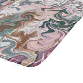 Groen en Roze Marmer Abstracte Snijplank (Hoek)