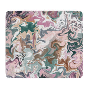 Groen en Roze Marmer Abstracte Snijplank