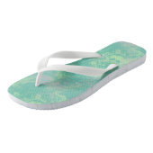Groen en roze Marmeren Swirl Abstract Teenslippers (Schuin)