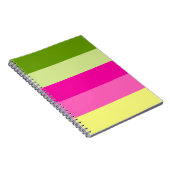 Groen en Roze Notitieboek in streepjes gestreept k (Rechterzijde)
