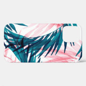 Groen en roze palmblad Case-Mate iPhone case (Achterkant (horizontaal))