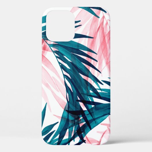 Groen en roze palmblad Case-Mate iPhone case (Achterkant)