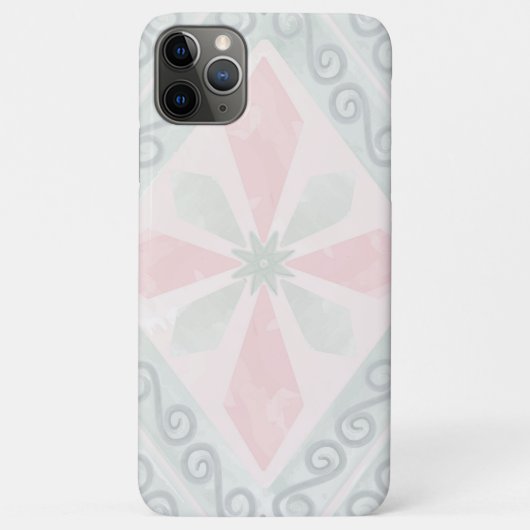 Groen en roze pastel diamantpatroon Case-Mate iPhone case (Achterkant)