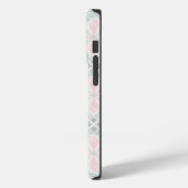 Groen en roze pastel diamantpatroon Case-Mate iPhone case (Achterkant / Links)