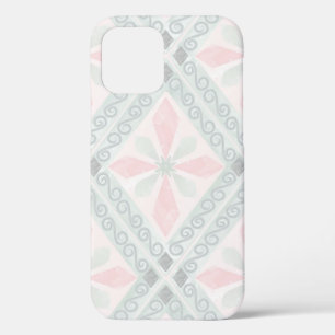 Groen en roze pastel diamantpatroon Case-Mate iPhone case