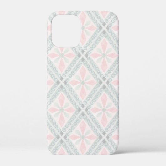Groen en roze pastel diamantpatroon Case-Mate iPhone case (Achterkant)