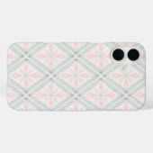 Groen en roze pastel diamantpatroon Case-Mate iPhone case (Achterkant (horizontaal))