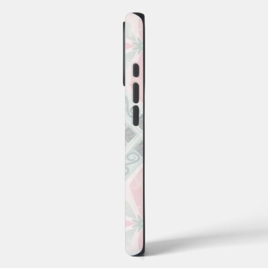 Groen en roze pastel diamantpatroon Case-Mate iPhone case (Achterkant / Links)