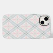 Groen en roze pastel diamantpatroon Case-Mate iPhone case (Achterkant (horizontaal))