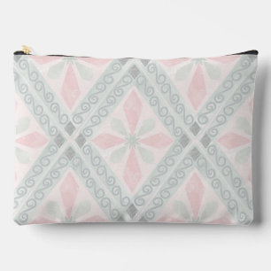 Groen en roze pastel diamantpatroon etui