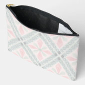 Groen en roze pastel diamantpatroon etui (Open)