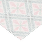 Groen en roze pastel diamantpatroon korte tafelloper (Hoek)