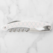 Groen en roze pastel diamantpatroon kurkentrekker (Achterkant)
