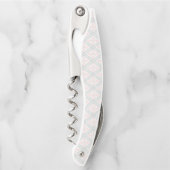 Groen en roze pastel diamantpatroon kurkentrekker (Voorkant)