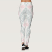 Groen en roze pastel diamantpatroon leggings (Achterkant)