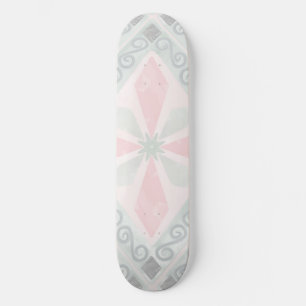 Groen en roze pastel diamantpatroon persoonlijk skateboard