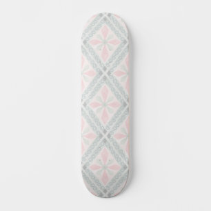 Groen en roze pastel diamantpatroon persoonlijk skateboard
