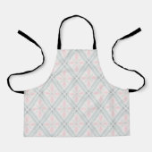Groen en roze pastel diamantpatroon schort (Voorkant)