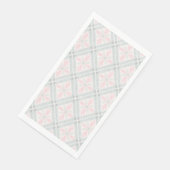 Groen en roze pastel diamantpatroon servet (Hoek)
