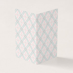 Groen en roze pastel diamantpatroon visitekaartje