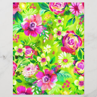 Groen en roze patroon plakboek papier