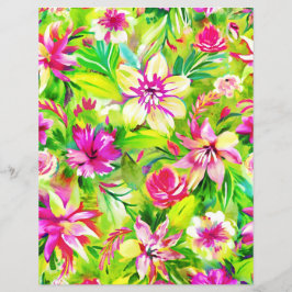 Groen en roze patroon plakboek papier