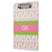 Groen en roze pols monogram klembord (Links)