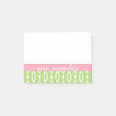 Groen en Roze Post it Notes - Personaliseer (Voorkant)