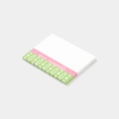 Groen en Roze Post it Notes - Personaliseer (Schuin)