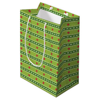 Groen en Roze Stars Gift Bag Medium Cadeauzakje