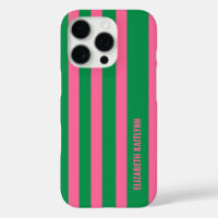 Groen en roze streepjespatroon gepersonaliseerd