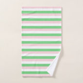 Groen en Roze Strepen Patroon Stijlvol, Modern Bad Handdoek (Handdoek)