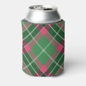 Groen en Roze Tartan Blikjeskoeler (Blikje Achterkant)