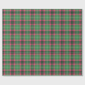 Groen en Roze Tartan Cadeaupapier (Vlak)