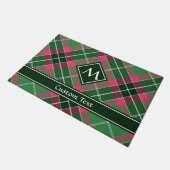 Groen en Roze Tartan Deurmat (Schuin)