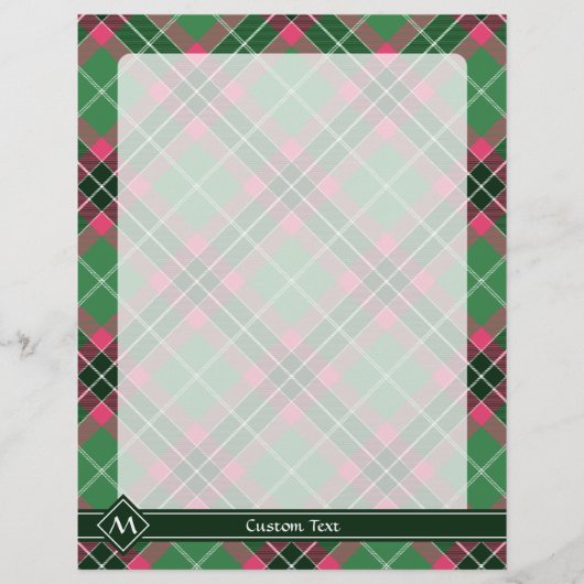 Groen en Roze Tartan Flyer (Voorkant)