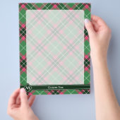 Groen en Roze Tartan Flyer (Hand)