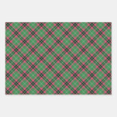 Groen en Roze Tartan Inpakpapier Vel (Voorkant 2)