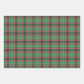 Groen en Roze Tartan Inpakpapier Vel (Voorkant)