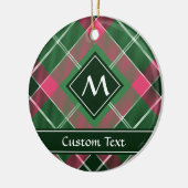 Groen en Roze Tartan Keramisch Ornament (Links)