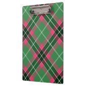 Groen en Roze Tartan Klembord (Links)
