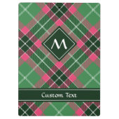 Groen en Roze Tartan Klembord (Achterkant)