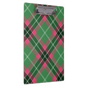 Groen en Roze Tartan Klembord (Rechts)