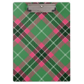Groen en Roze Tartan Klembord (Voorkant)