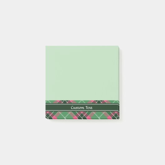 Groen en Roze Tartan Post-it® Notes (Voorkant)