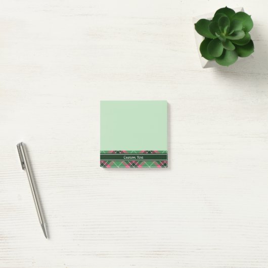 Groen en Roze Tartan Post-it® Notes (Kantoor)